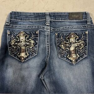Y2K cross embroidered Zco jeans